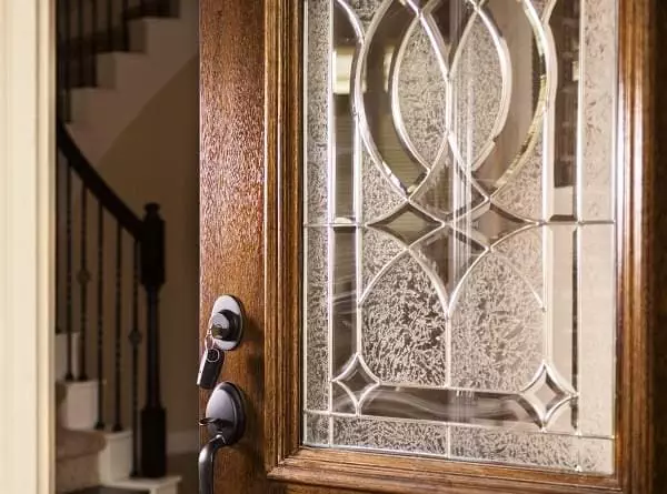 Real Estate: Open front door, upscale modern home. Foyer. Open front door of upscale, modern home.