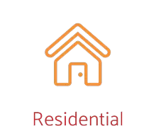 House icon with text, 